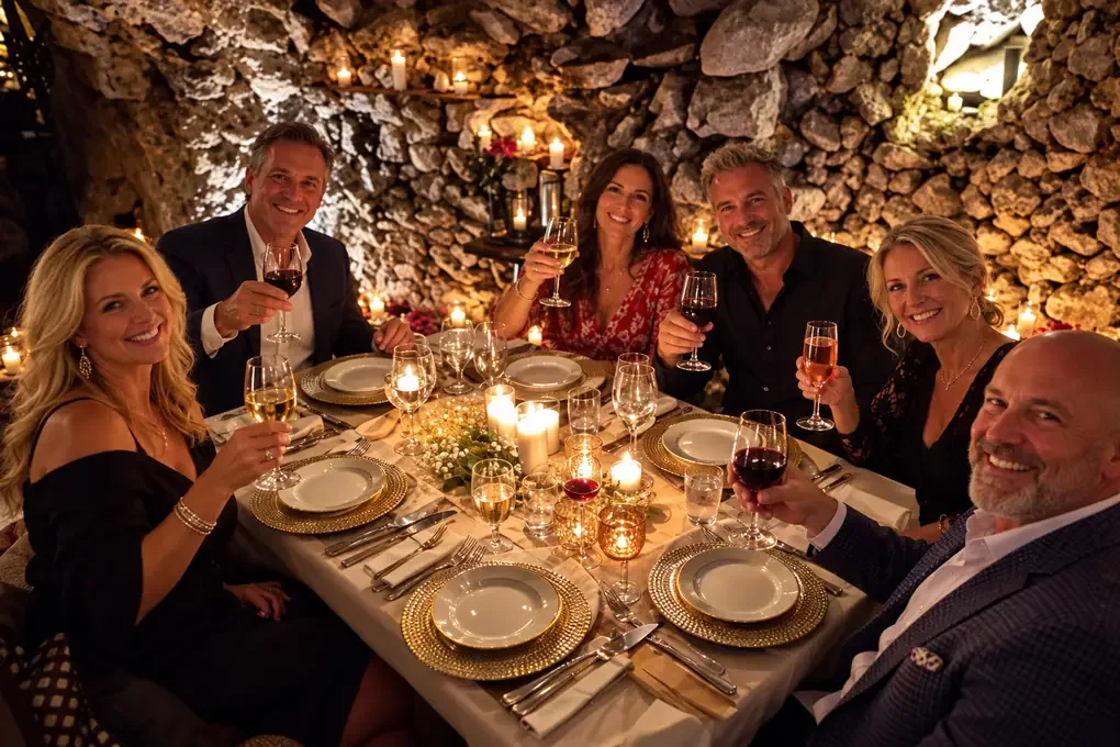 Cave Reservation — Photo from the original AQUA New Year’s Eve event